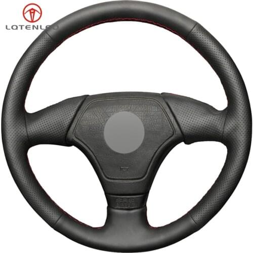 LQTENLEO Black Artificial Leather Steering Wheel Cover for BMW 3 Series E36 E46 1995-2000 5 Series E39 1995-1999 E31 1995-1997