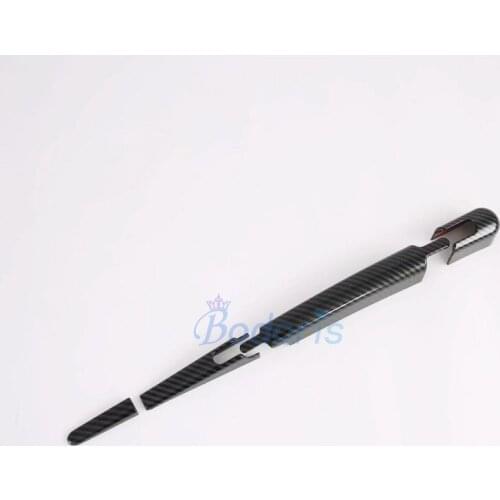 For KIA SELTOS 2019 2020 Carbon Fiber Color Rear Window Wiper Cover Moulding Trim Proter Panel Sticker Car-styling Accessories