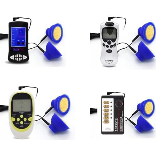 Electro Nipple Sucker For Breast Enlarger Clitoris Massager Bust Enhancer Electric Shock Medical Themed Sex Toys For Women