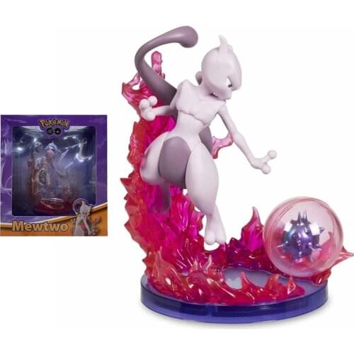 Pokemon Figures Mewtwo Battle Scene Anime Figure Collectible Model Peripheral Decoration Action Toy Figure Toys for Children