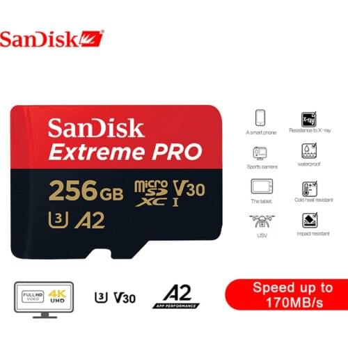 SanDisk Extreme PRO micro sd Card 32GB 400GB Read Speed 170MB/s memory card 128GB 64GB U3 V30 SDXC Flash Card TF Card 4K UHD