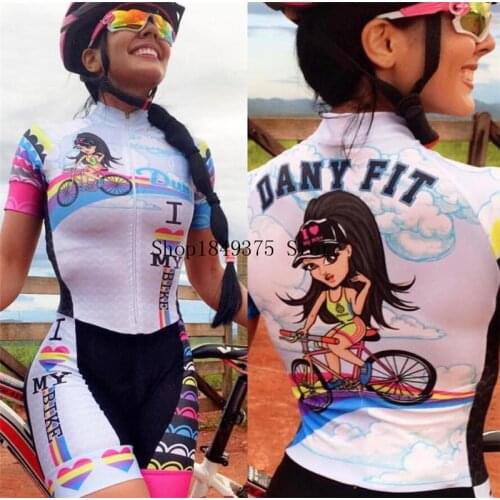 Pro Team Triathlon Suit jumpsuit Womens Cycling Jersey short sleeve shorts sets Skinsuit Jumpsuit Maillot Cycling Ropa ciclismo