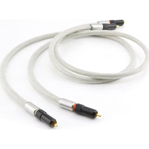 Pair Tara Labs Prime M2 A-OF8N Copper Braided Shield HIFI Interconnect Cable with RCA Plug Connector