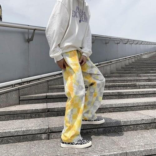 2021 Mens Pattern Printing Loose Casual Pants Handsome Streerwear Trousers Trend Sport Joggers Sweatpants Big Size M-5XL