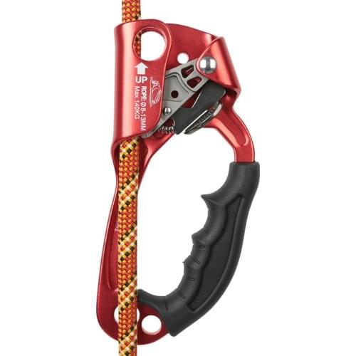 Outdoors Aluminum Rock Climbing Mountaineering Arborist Hand Ascender Device Clamp SRT Climbing Lock Equipment Carabiner New