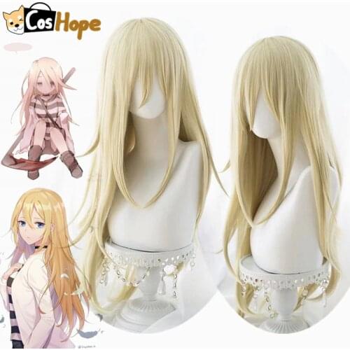 Rachel Gardner Cosplay Angels of Death Cosplay Woman Yellow 80cm Wig Cosplay Anime Cosplay Wig Heat Resistant Synthetic Wigs