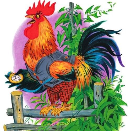 Handmade Square/Round Diy Diamond Embroidery Cartoon Cock Diamond Painting Cross Stitch 5D Diamond Mosaic Needlework Home Decor