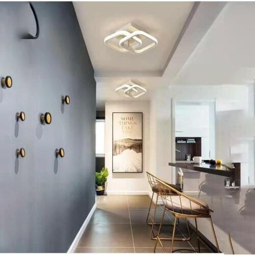 The 21st century Nordic modern square circular touch ceiling lamp living room fashion all-match
