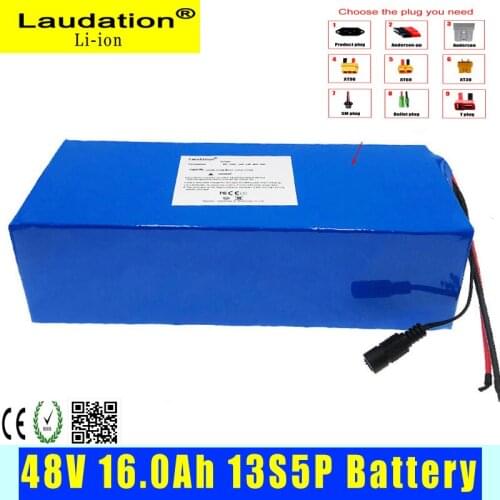 Laudation 48V 16ah 13s 5p High Quality 18650 Battery for High Power 800W Electric Bicycles. 3200mah Capacity with 30A BMS Title