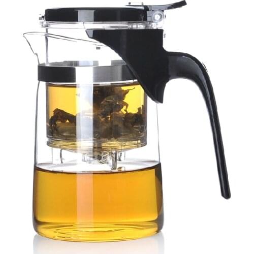 500ml High quality glass cup with filter/strainer,convenient heat resistant teapot,kettle,office&home use for tea & coffee,gifts