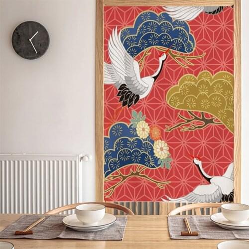 Japanese door curtain partition curtain Japanese simple door curtain indoor corridor hanging curtain balcony semi shielding and