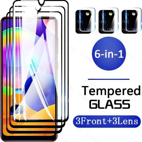 Protective Glass on For Samsung A31 Screen Protectors Tempered Glass on For Galaxy SM-A315F/DS A31 Camera Lens HD Clear Film