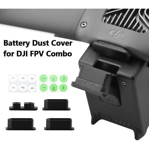 Battery Charging Port Protection Cover for DJI FPV Combo Body Contact Dust Plug Battery Serial Number Sticker Drone Accessories