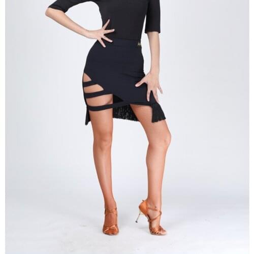 2021 New Womens Latin Dance Skirt Fringed Tassels Irregular Dance Rumba/Salsa Tango/Cha Cha Samba Competition Constume