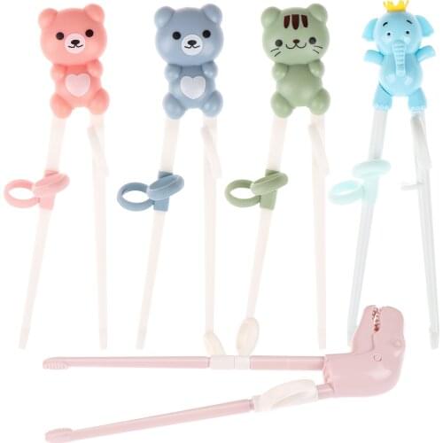 1Pair Cute Cat Chopstick Learning Training Chopsticks Multi Color Cat Kid Children Chopstick Learner Gifts Kitchen Accessories