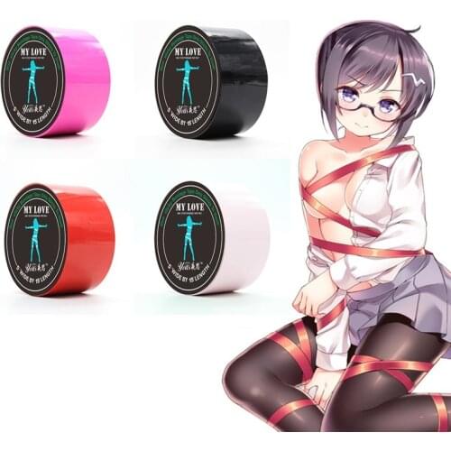 15M PVC Electrostatic Bondage Tape BDSM Tying Sex Ropes Slave Body Restraint Tape Handcuffs Adult Sex Toys for Couples Game