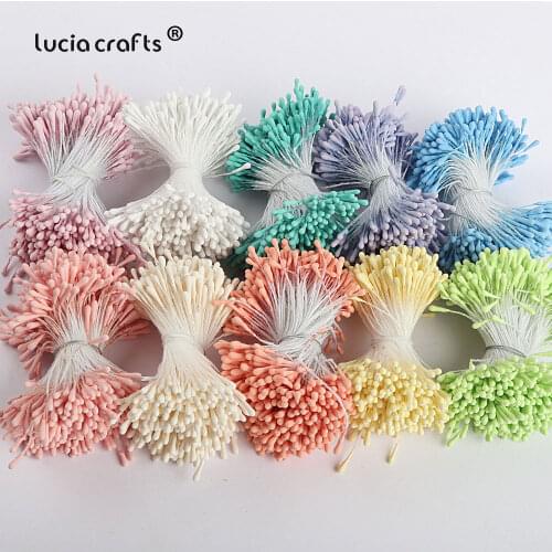420pcs 1mm Artificial Flowers Mini Stamen Matte Handmade For Wedding Party Home Decor DIY Scrapbook Cake Craft Accessories D0408