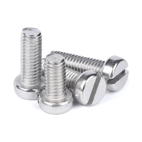 50pcs M1.6 Slotted cylindrical head screws one word cup headel screw mechanical bolts stainless steel bolt GB65 3mm-16mm long