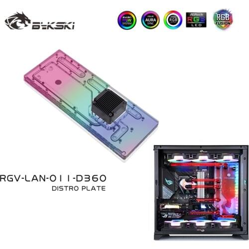 BYKSKI Acrylic Board Water Channel Solution use for LIAN LI O11 Dynamic Case for CPU and GPU Block / 3PIN RGB / Combo DDC Pump