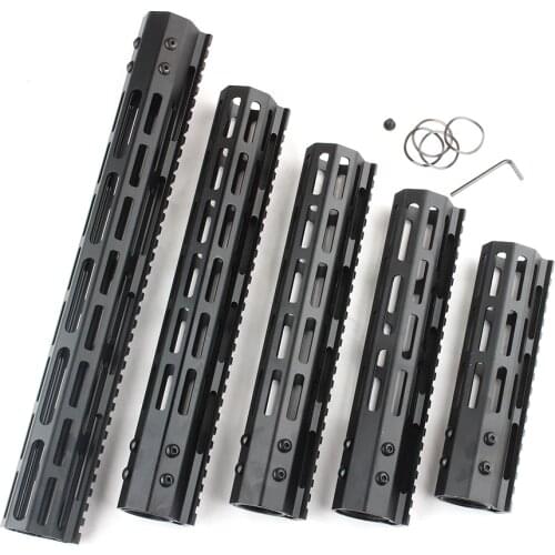 AR15 M4 M16 M-LOK Handguard 7"/10"/12"/15" Ultralight Slim Free Float Aluminum Handguards Rail With Steel Nut
