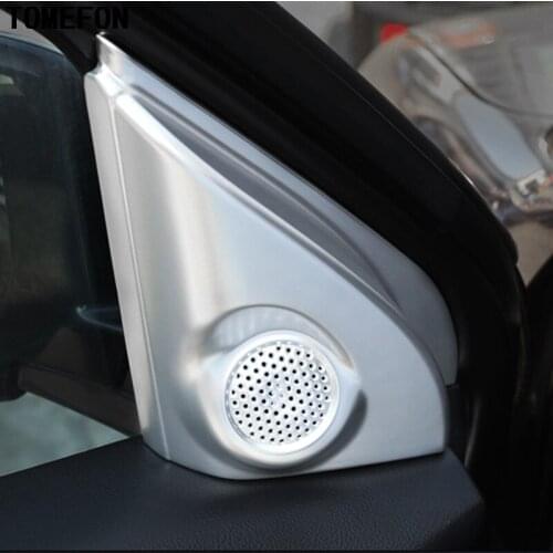 Car Styling For Mitsubishi Outlander ASX 2016 ABS Chrome Door Speaker Tweeter Triangle Decorative Stickers Cover Case Stickers