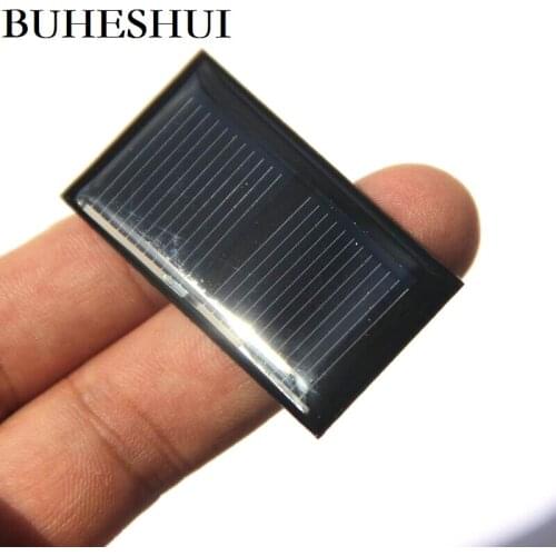 BUHESHUI 100pcs 1V 125mA Mini Solar Cells Module DIY Solar Panel Toy Battery Charger System Light Education Kits 45*25MM Epoxy