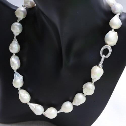 Natural Freshwater Baroque Special-shaped Pearl Sweater Chain Long Necklace earring Super-noble Simple European American Style