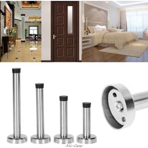 Door Stop Stopper Bumper Wall Mounted Protector Sound Dampening Stainless Steel
