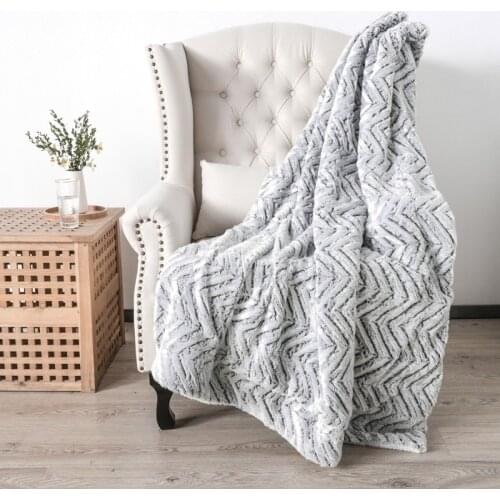 Flannel Blanket Double Layer Keep Warm Soft Sofa Stripe Tie Dye Throw Air Conditioning Adult Blankets Travel TV Nap Tapestry