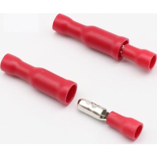 Hot 50 X Red Male Female Bullet Connector Crimp Terminals Wiring