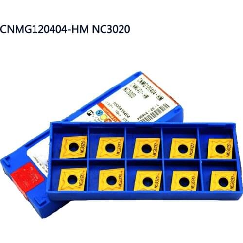 10pcs CNMG120404 CNMG120408 HM PC9030 NC3020 High Quality Carbide Inserts CNC Lathe External Turning Tool For Steel