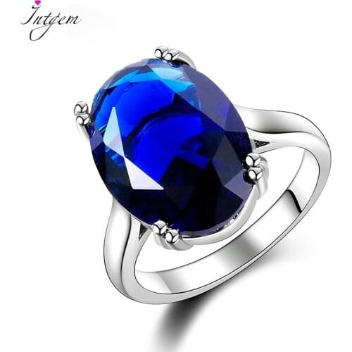 Hot sale Big Aquamarine Rings 13x18MM Gemstone Silver 925 Jewelry Ring For Women 6 Color High Quality Engagement Jewelry Gifts