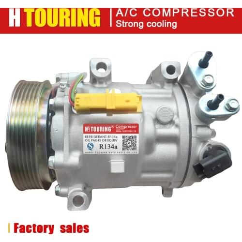 For Peugeot 407 508 607 ac compressor For Citroen C5 C6 6453PP 6453RE 6453RF 6453RT 6453SN 6453SP 6453WW 9800840380 9671340580