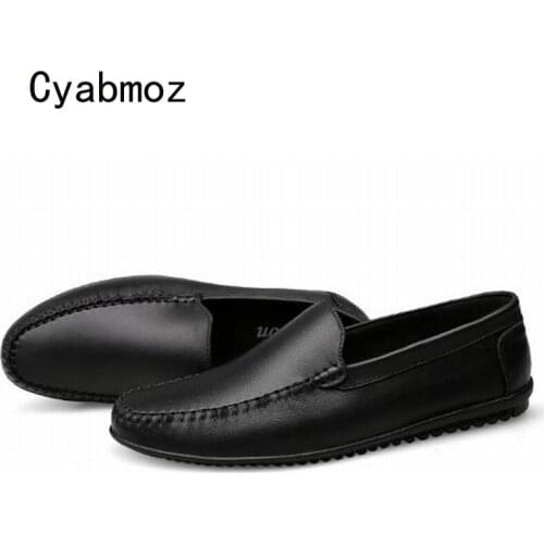Cyabmoz Summer Men Genuine Leather Casual Shoes Party Man Business Work Fashion Hollow Driver Comfortable New Mens Shoes Loafers