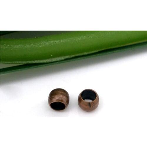 DoreenBeads Copper Crimp Beads Round Antique Copper 1.1mm 2mm( 1/8") Dia, 250 Pieces Hot new