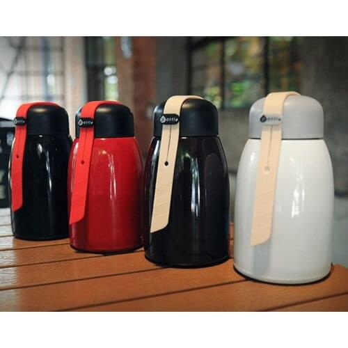 Fashion mug stainless steel outdoor portable water cup with lifting rope