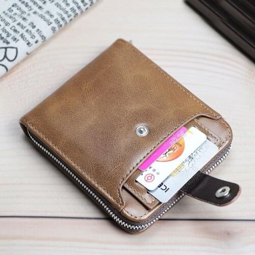 High Quality PU Leather Men Wallets Business Fashion Small Money Bags Slim Thin Short Male Card Holder Wallet Clutch Coin Purses