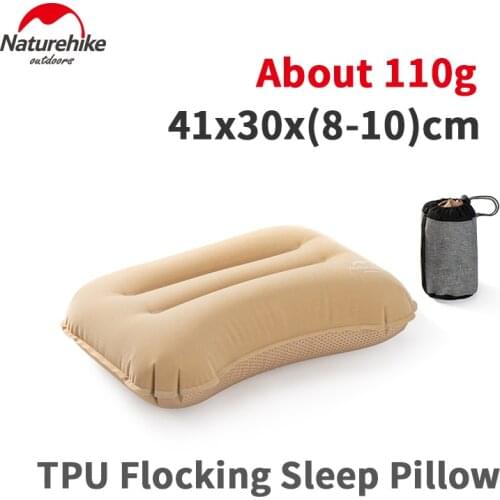 Naturehike Outdoor Ultralight 110g TPU Inflatable Pillow Comfortable Fit Neck Portable Camping Home Travel Office Sleeping Pillo