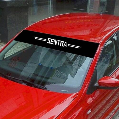 For Nissan Sentra Car Stickers Front Rear Windshield Prevent Sunlight Reflection Decoration Decals Car Accessories