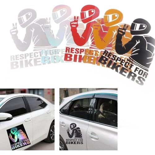 Respect For Bikers Sticker Car Vinyl Decal Funny Motorcycle Waterproof