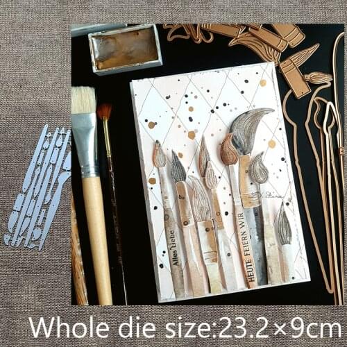 New Design Craft Metal stencil mold Cutting Dies paint brush decoration scrapbook die cuts Album Paper Card Craft Embossing