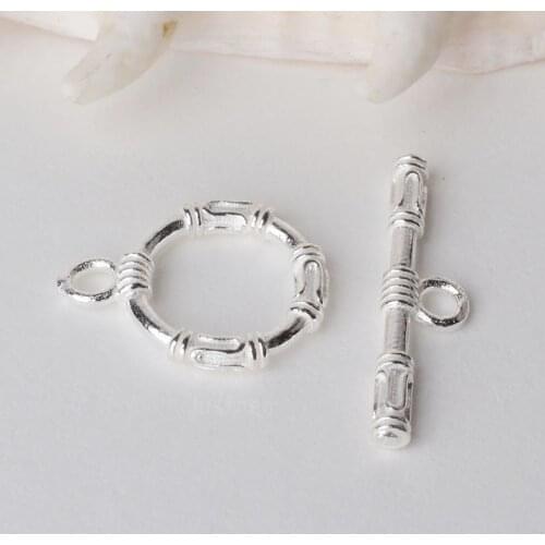 Solid 925 Sterling Silver Toggle Clasp