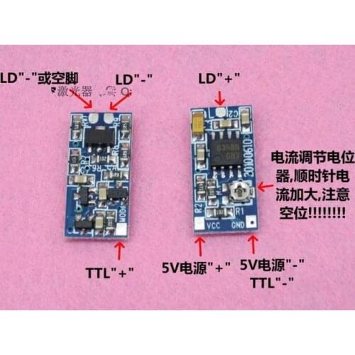 Fast Free Ship Good 635nm 650nm 808nm 980nm laser Diode Driver Board Driver Circuit 5V Power Supply laser Diode Driver Board