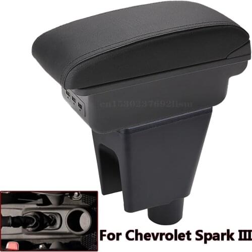 For Chevrolet Spark III Armrest box 2011-2020 Aveo T200 Car armrest box car accessories interior storage box