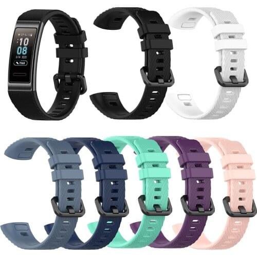 Silicone/Leather Watchband Bracelet Strap for Huawei Band 4 Pro TER-B29S Smart Watch Strap Replacement for Huawei Band 3 3Pro