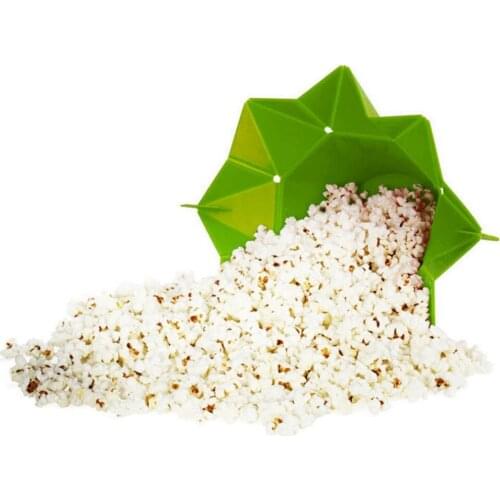 Popcorn Folding Bucket Microwave Popcorn Maker Popcorn Bowl Household Silicone Popcorn Maker Silicone Kitchen Baking Accessories