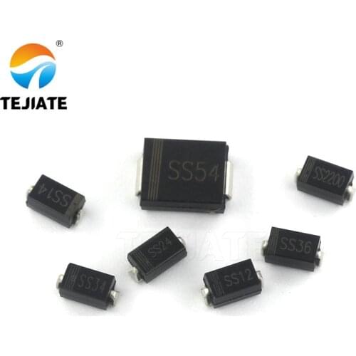 SMD Schottky diode SS34 SS14 SS12 SS36 SS54 ss2200 SMA/DO-214AC SMC/DO-214AB