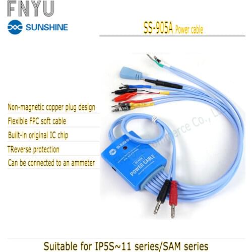 SS-905A Power cable for IP 5S - 11 Pro MAx / SAM series Built-in original IC chip Mobile phone repair dedicated power cable