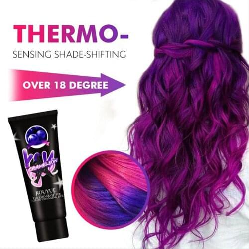 Thermochromic Color Changing Wonder Dye Mermaid Hair Dye Gray Hair Color Cream Thermo Sensing Shade Shifting Hair Color Wax