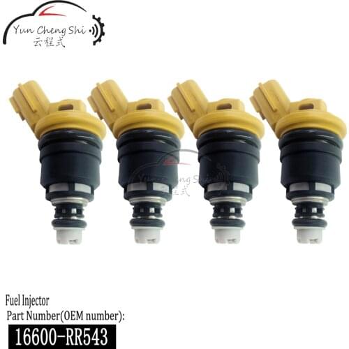 4pcs/lot yellow color Fuel Injector 2 pins 16600-RR543 for Nissan 300ZX Z32 RB25DET VG30DETT SR20DET KA24